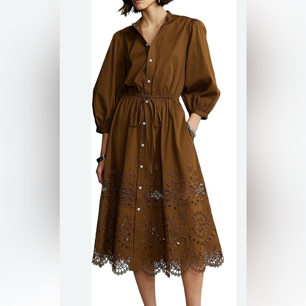 NWT Ralph Lauren Women Eyelet Shirt dress